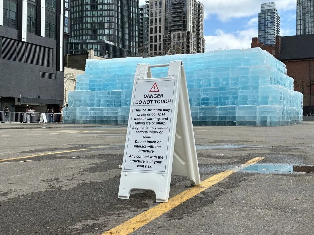 Drake Installs Massive Ice Structures in Downtown Toronto